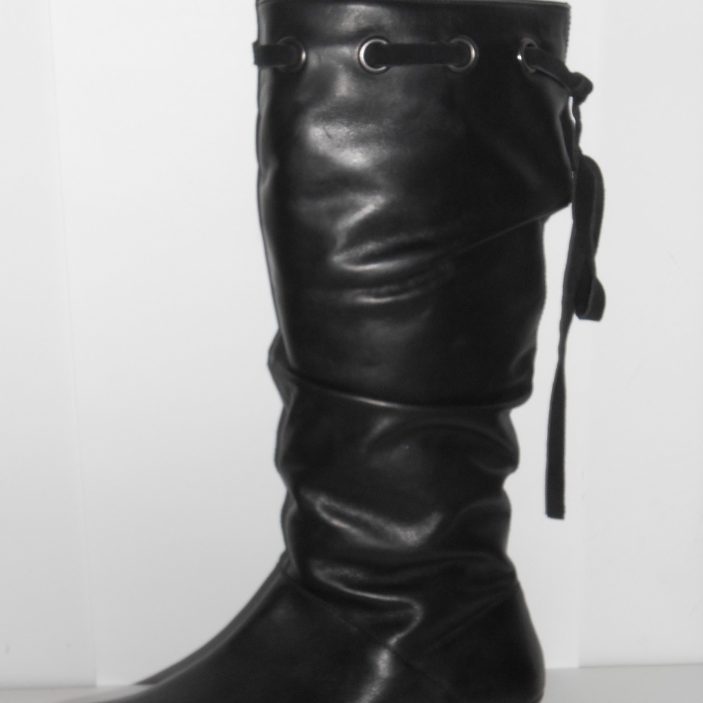 Black leather boot